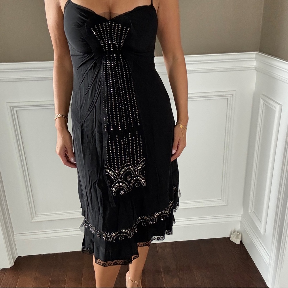 Vintage Prada Silk Deco Dress